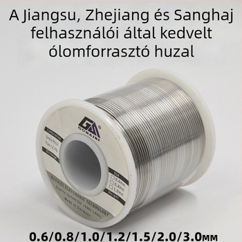 No-clean rosin-core forrasztódrót, ólommal, magas fényességű ón, javításhoz, 500 g