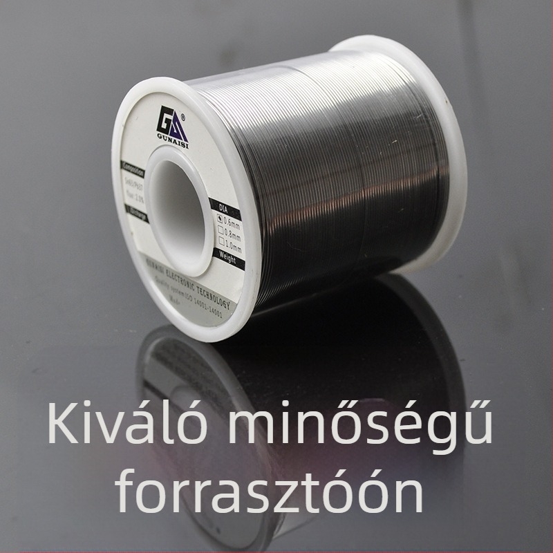 No-clean rosin-core forrasztódrót, ólommal, magas fényességű ón, javításhoz, 500 g
