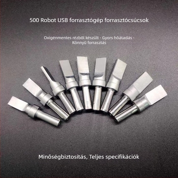 205 magas frekvenciájú forrasztóállomás USB forrasztóheggyel, Mike teljesen automata forrasztógép, A-típus egyenes lapos hegye, 150W