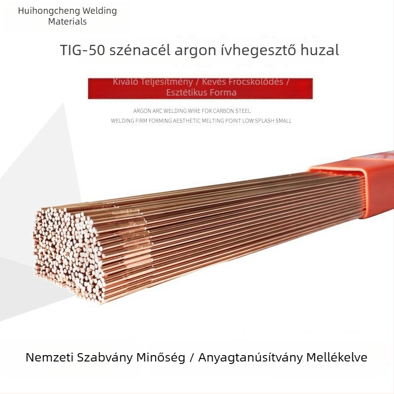 TIG-50 szénacél ívhegesztő huzal argon ívhez ER70S-6 rézbevonatú egyenes huzal