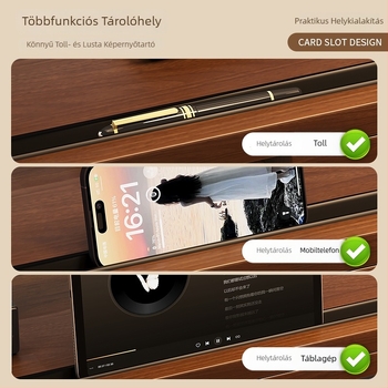Forgatható teleszkópos számítógép-tartó állvány kettős monitorhoz, sarokíróasztali tároló és laptop-tartó