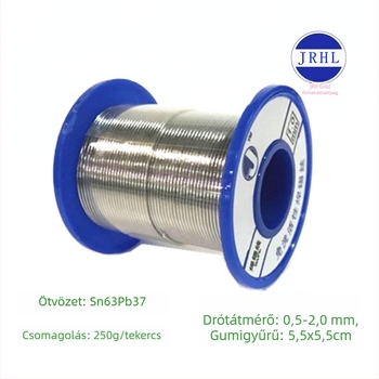 Sn63Pb37 forraszdrót, átmérő 0,5–2,0 mm, 863#, 500 g