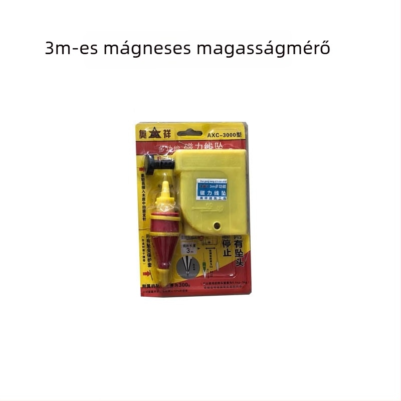 Többcélú mágneses függővonal súlyok mágneses kalapáccsal, 3 m, 5 m és 6 m hosszúságú