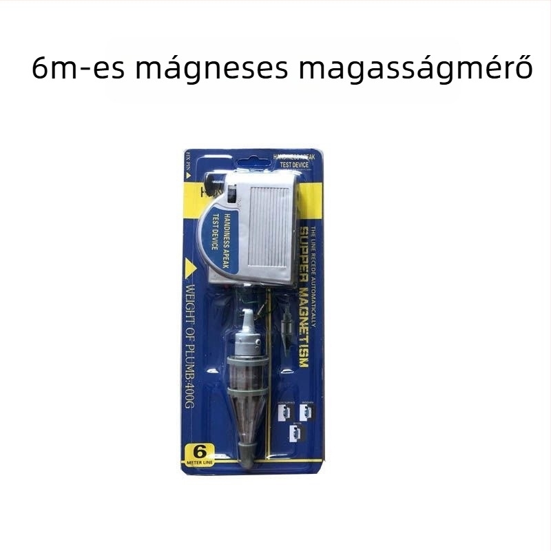 Többcélú mágneses függővonal súlyok mágneses kalapáccsal, 3 m, 5 m és 6 m hosszúságú