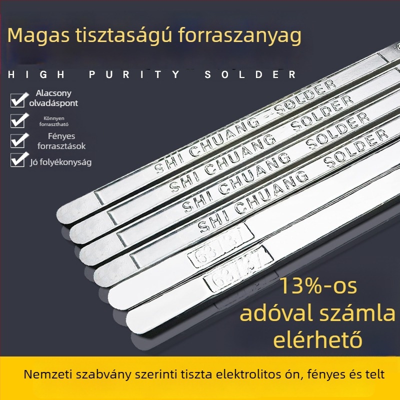 Ólmentes forrasztó rúd hullámszerű forrasztáshoz, magas tisztaságú ón öntvény, alacsony olvadáspontú ón blokk elektronikaihoz