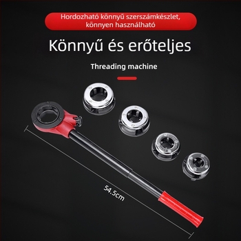 62-típusú galvanizált cső kézi menetkészítő gép, csőmenet eszköz, külső menet vízellátó csövekhez