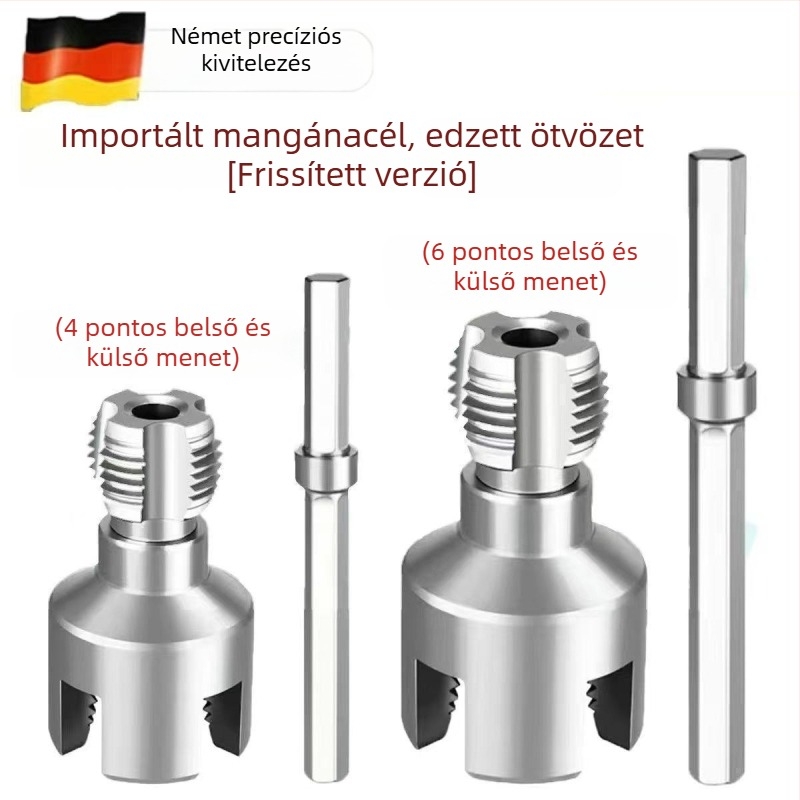 PVC cső belső és külső menetkészítő eszköz – univerzális PPR csőmenetkészlet, 1/2 és 3/4 hüvelyk