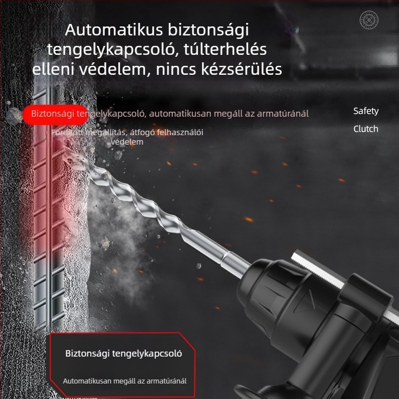 Boda nagy teljesítményű háztartási ütőfúró, 3 az 1-ben betonhoz, könnyű ipari osztály