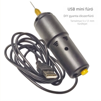 Mini USB-s kézi fúró modellrepülőkhez – kompakt faipari eszköz, 5V DC