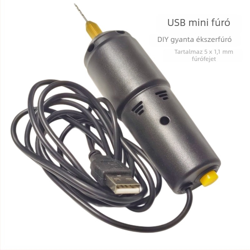 Mini USB-s kézi fúró modellrepülőkhez – kompakt faipari eszköz, 5V DC