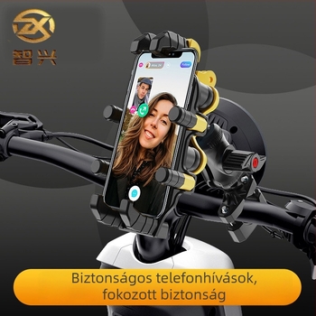 Nyolc-karú telefontartó kerékpárhoz navigációhoz, ütésálló, kompatibil kerékpárokhoz, motorkerékpárokhoz és elektromos járművekhez