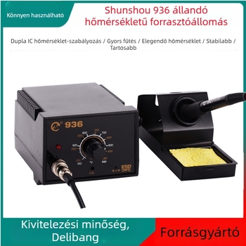 936-os állítható hőmérsékletű forrasztóállomás, dupla IC-vezérlés, 60W, antistatikus, magas hőmérsékletű forrasztóvas
