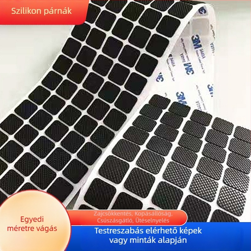 Silikon die-cut öntapadó tömítő – csúszásmentes lábvédő bútorokhoz, ütéscsillapító szilikon pad