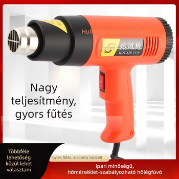 Ipari nagy teljesítményű, hőmérséklet-szabályozható forró levegő pisztoly, 3-in-1 javító eszköz, fólia laminálás és zsugorítás, kompakt digitális kijelzős hőpisztoly