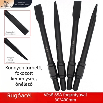 Fang Long Nagy elektromos kalapács rugóacélból készült lapos vésővel, fej 95, markolat 65A beton hornyolására