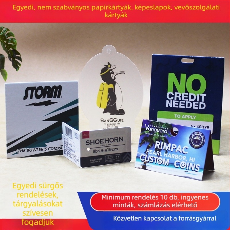 Egyedi tervezésű ruhacímkék – hajlított bevonatos papírból készült címkék, teljes színes nyomtatás, PVC ruhacímkék tervezése és gyártása