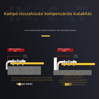 Zongtian mérőszalag, 5 m, erős rozsdamentes acél tok, ütésálló és kopásálló; elérhető 3 m, 7,5 m és 10 m.