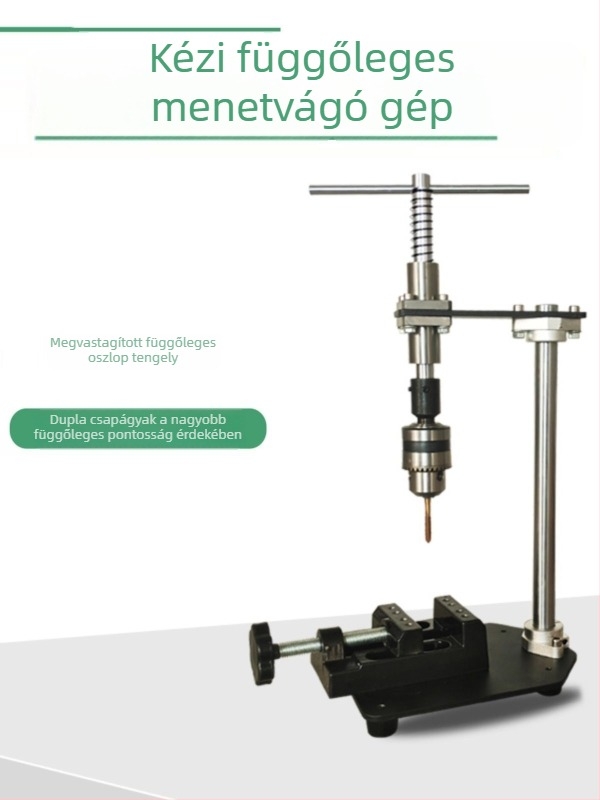Kézi függőleges menetkészítő gép, állítható menetkulcs és kiterjesztett kar