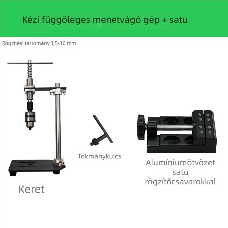 Kézi függőleges menetkészítő gép, állítható menetkulcs és kiterjesztett kar