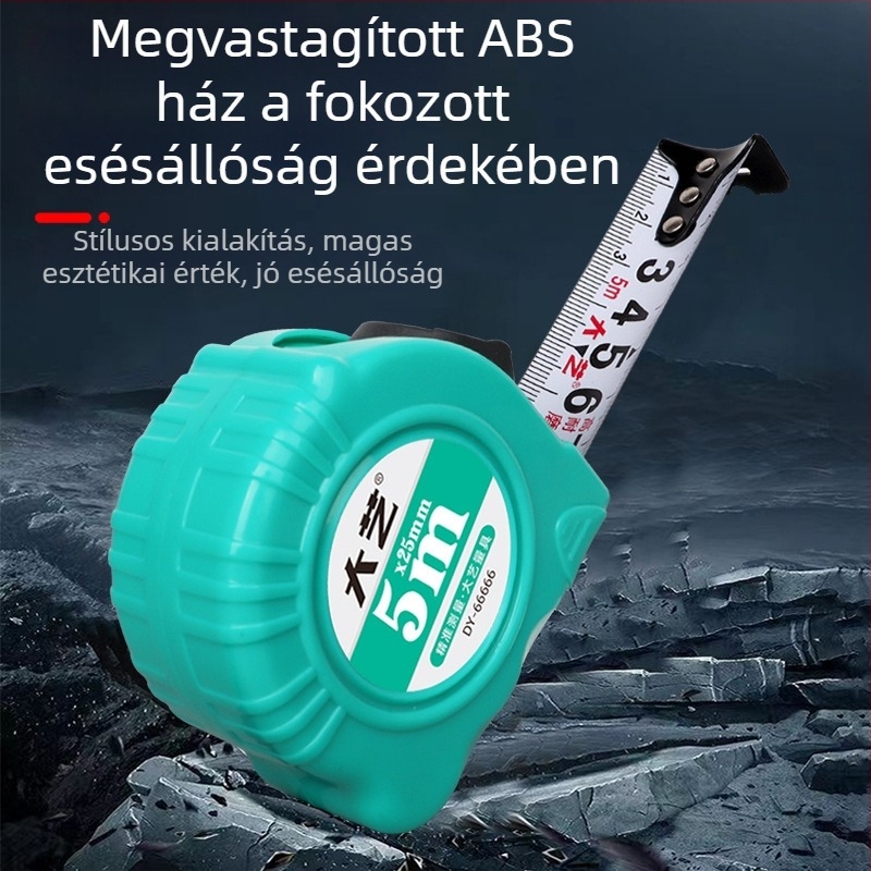Daiyi 5 m-es acélszalag mérő, tokos 3 m, vastított és keményített kivitel, otthoni precíziós mérés