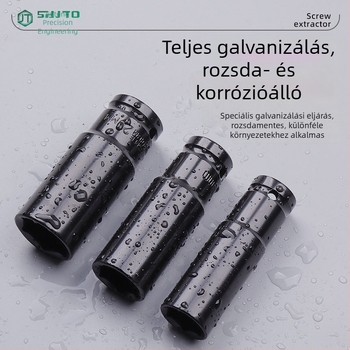 Elektromos dugókulcs készlet hosszított hexagonális fejű dugókulcsokkal pneumatikus ütőkulcsokhoz, 10/15/20 darab