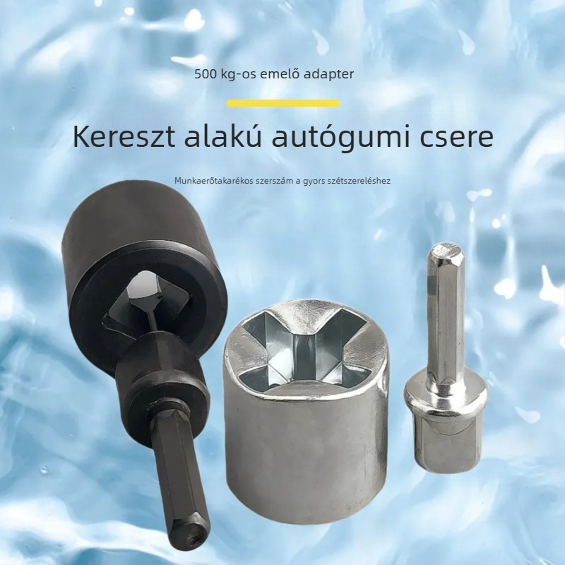 Univerzális autós eszköz: dugókulcs készlet kerék eltávolításához, kompatibilis elektromos fúróval és elektromos kulccsal, erőfeszítés-mentes használat
