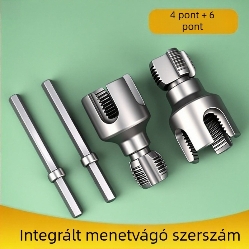 Magas szilárdságú acél csőmenetoló eszköz belső és külső menetekhez, csőmenetfúró eszköz, 1/2", 3/4" és 1"