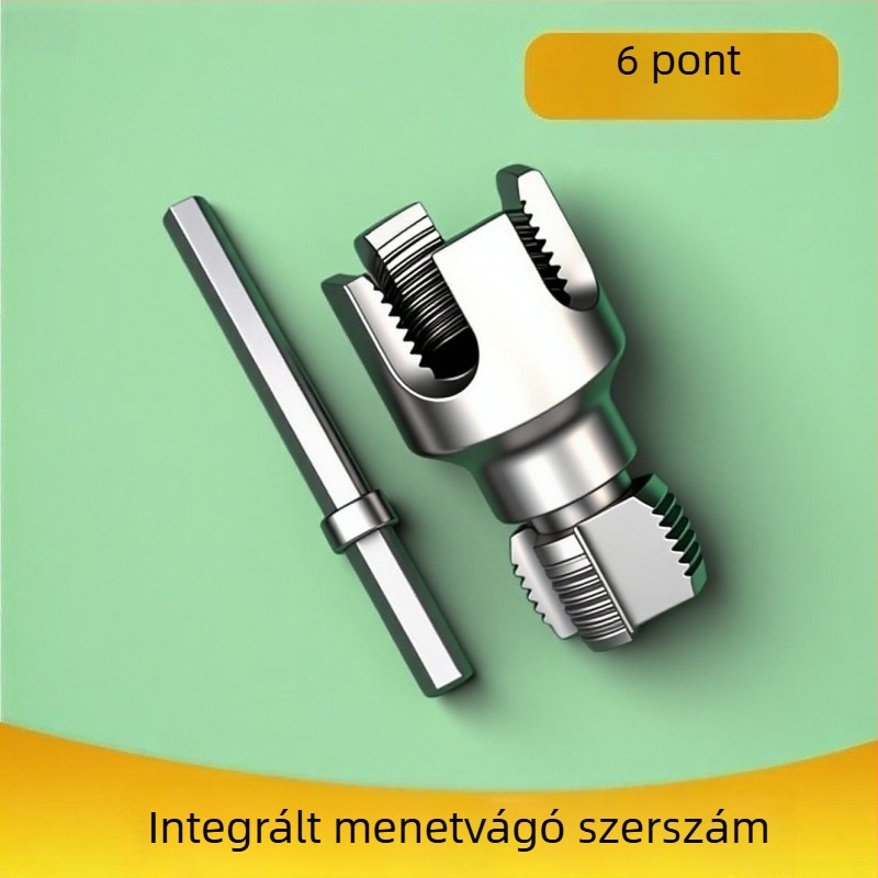 Magas szilárdságú acél csőmenetoló eszköz belső és külső menetekhez, csőmenetfúró eszköz, 1/2", 3/4" és 1"