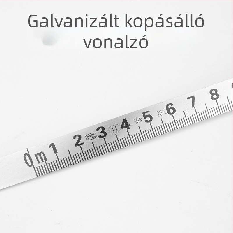 50 m acélkeretes vonalzó, hordozható acél mérőszalag, 100 m rozsdamentes acél keretes vonalzó
