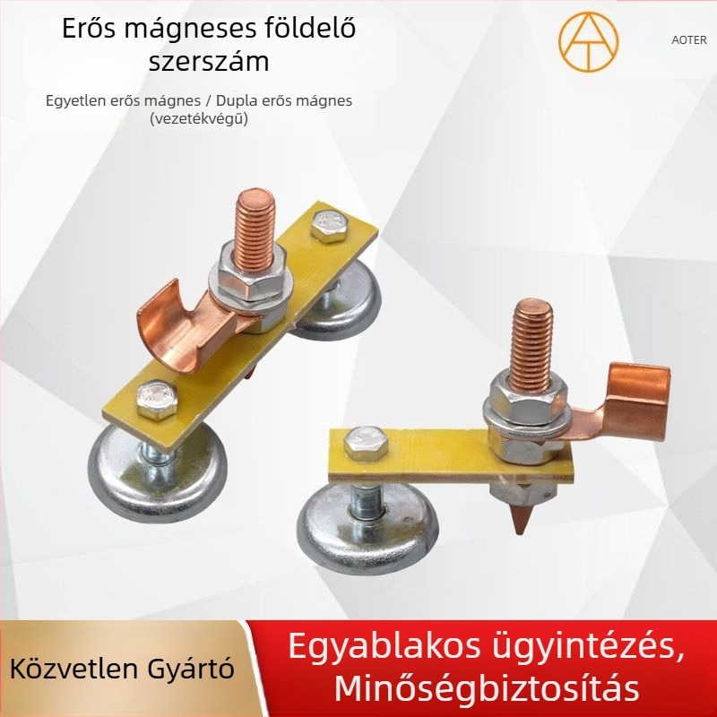 Mágneses földelő csipesz hegesztéshez – egyrészes vagy kétfejű