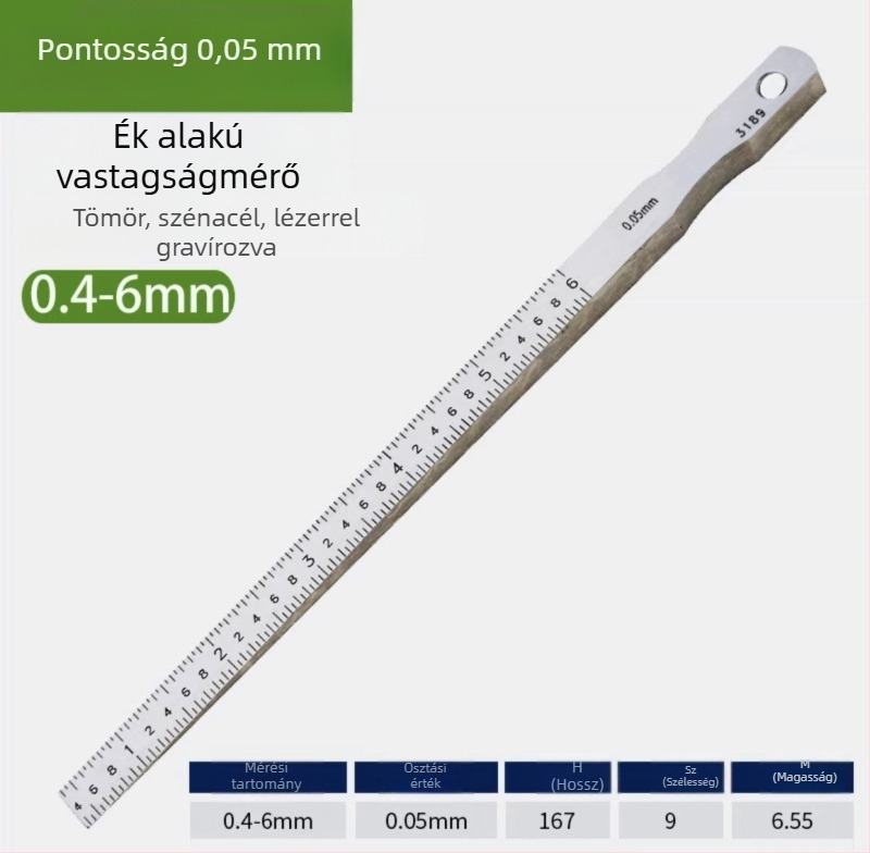 Pontos bevel gauge és wedge feeler gauge készlet hézagok mérésére