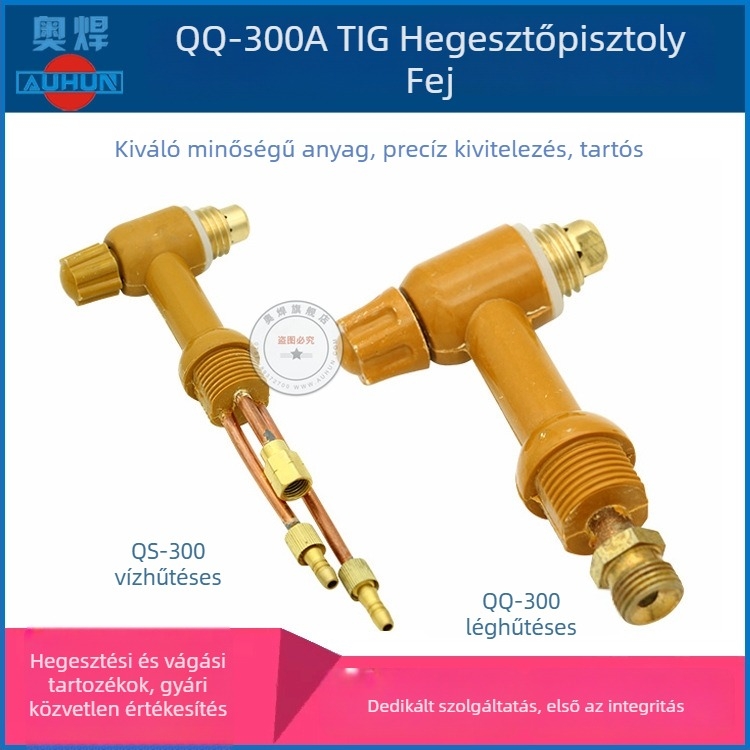 QQ300A argon ívhegesztő pisztoly – heg, fogantyú és pisztolytest, hosszú és rövid végsapkák, fogyóanyagok és kiegészítők