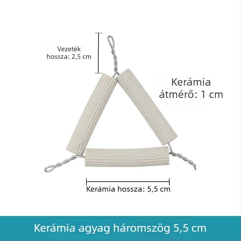 Kerámia agyag háromszögű háromlábú állvány fedéllel, magas hőmérséklet-álló porcelán tégely, tégelyfogó csipesz 65–75 mm, laboratóriumi felszerelés