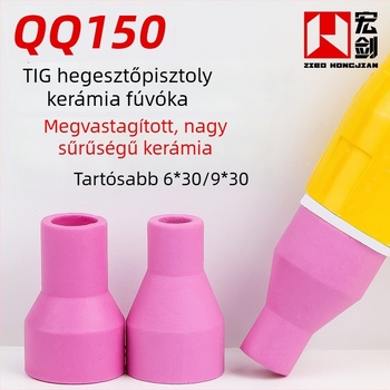 Qq150A kerámia fúvóka argon ívhegesztéshez – védőfedél kerámia fúvókához 6×30 mm