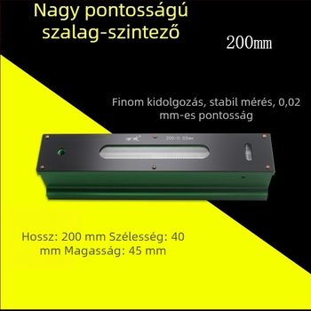 Ipari szintű szintmérő, szalag-keret, 0,02 mm, 100-150-200 mm