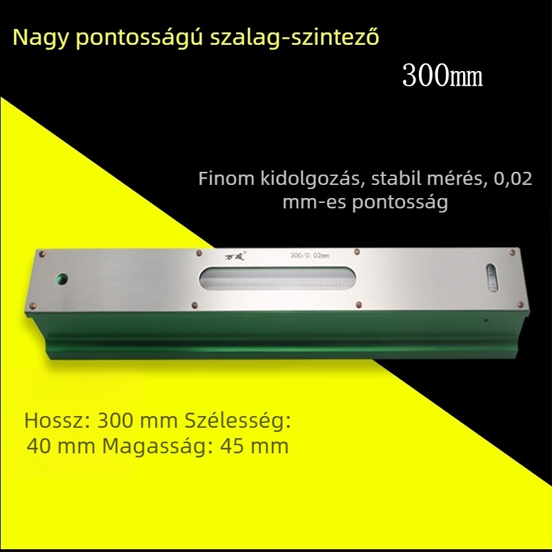 Ipari szintű szintmérő, szalag-keret, 0,02 mm, 100-150-200 mm