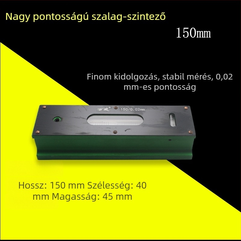Ipari szintű szintmérő, szalag-keret, 0,02 mm, 100-150-200 mm