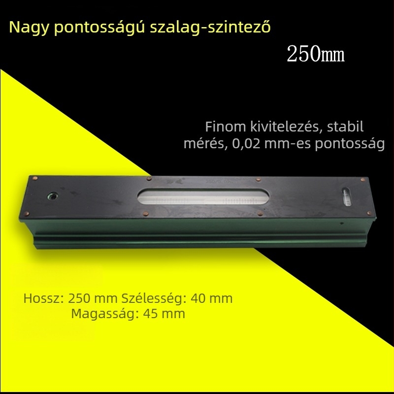 Ipari szintű szintmérő, szalag-keret, 0,02 mm, 100-150-200 mm