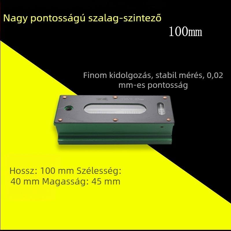 Ipari szintű szintmérő, szalag-keret, 0,02 mm, 100-150-200 mm