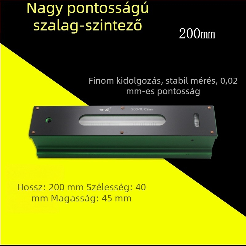 Ipari szintű szintmérő, szalag-keret, 0,02 mm, 100-150-200 mm