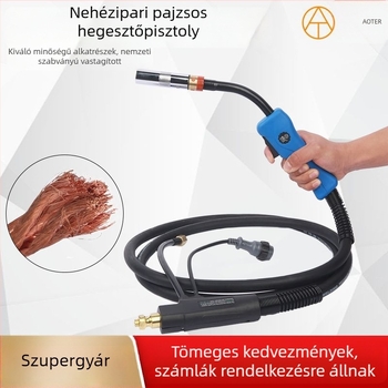 CO2-gázzal védett hegesztőpisztoly-készlet nehéz ipari felhasználásra, 200A/350A/500A, 3m/5m kábellel