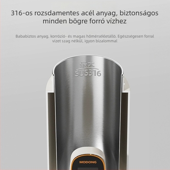 Hordozható mini elektromos vízmelegítő kanna kollégiumba és utazásokhoz, rozsdamentes acélból, hőmérséklet-szabályozással