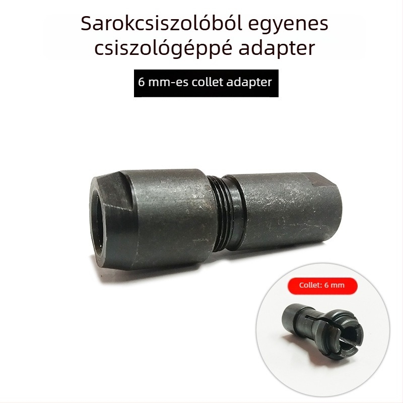 Átalakító tok szögcsiszolóhoz elektromos csiszolóhoz, acélból, M10, 50 mm hosszú, 6# és 3# tokokkal