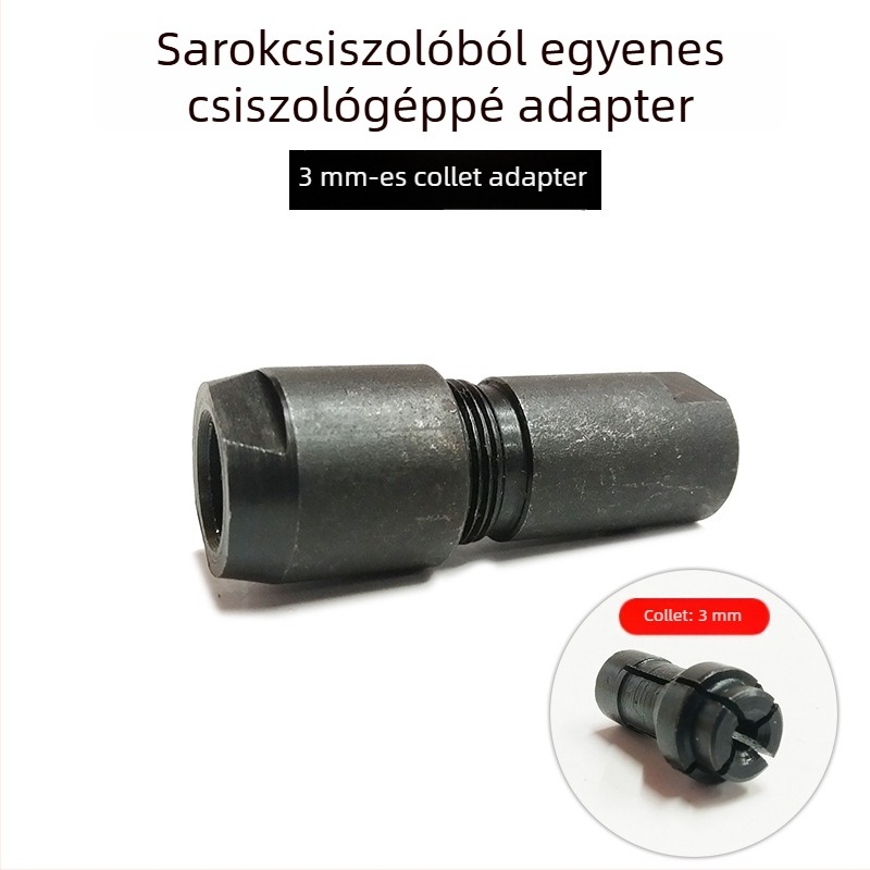 Átalakító tok szögcsiszolóhoz elektromos csiszolóhoz, acélból, M10, 50 mm hosszú, 6# és 3# tokokkal