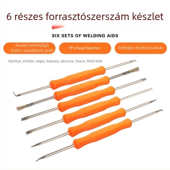 6 részes forrasztó készlet elektromos forrasztóval, desoldering és tisztítás