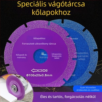 Magas hatékonyságú kompózitos, többfunkciós vágókorong kőlemezekhez és kerámia csempékhez száraz vágáshoz — szögcsiszolóhoz, tartós, élvédő
