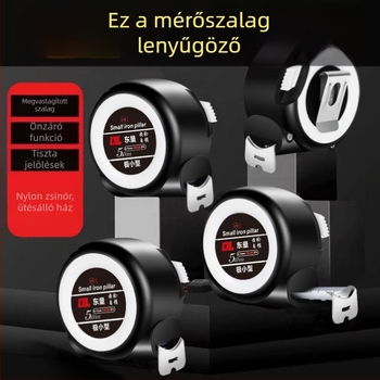 5 m vastag mérőszalag, kopásálló, kiváló precizitású, önzáró mechanizmus, 10 m dobozos mérőszalag, kompakt verzió 7,5