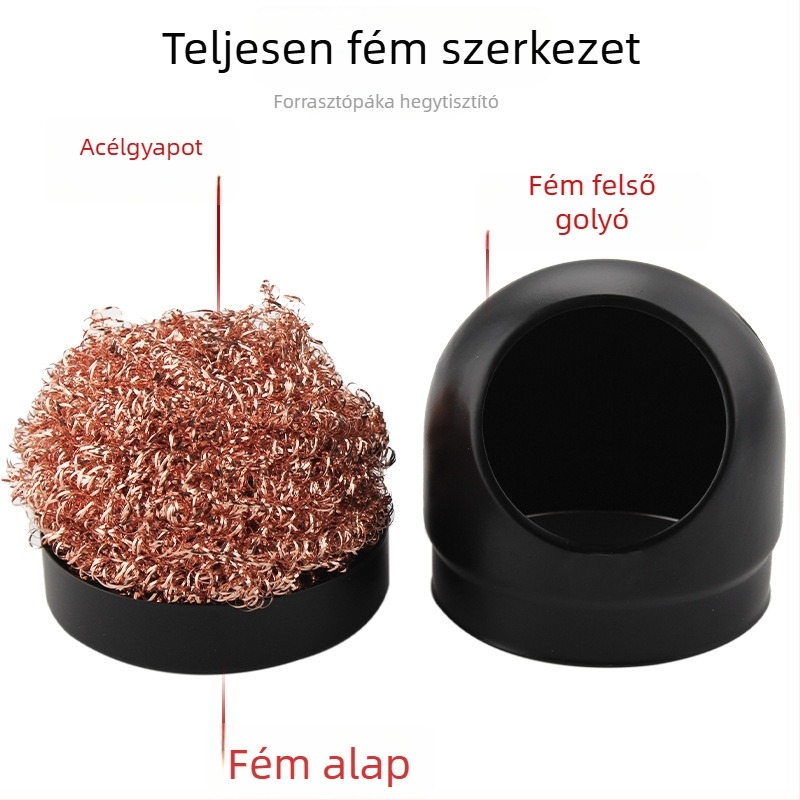 Forrasztóvashegy tisztító golyóval és ónlerakódások eltávolításával