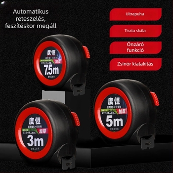 Rozsdamentes acél önzáró mérőszalag, 3 m, 5 m, 7,5 m és 10 m