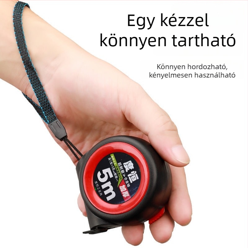 Rozsdamentes acél önzáró mérőszalag, 3 m, 5 m, 7,5 m és 10 m